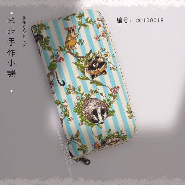 长款风琴褶长夹