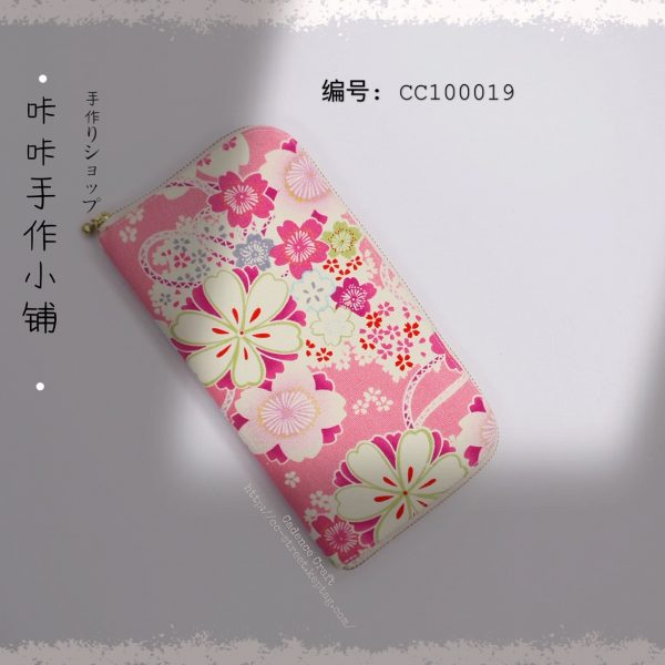 长款风琴褶长夹